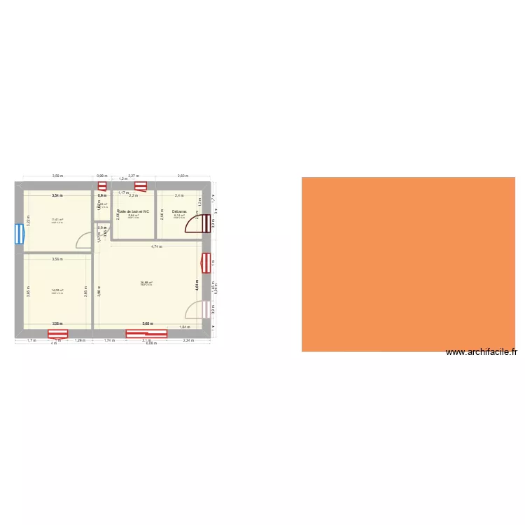 plan 2. Plan de 6 et 66 m² plan 2. Plan de 6 et 66 m²