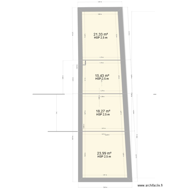 Plan  Garage  Myriam. Plan de 23 pièces et 225 m2