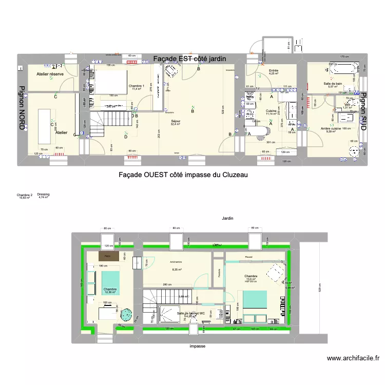 étage. Plan de étage. Plan de