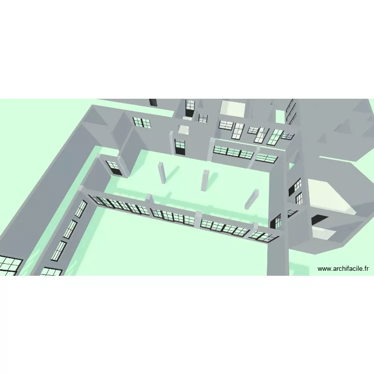 Demgne. Plan de 15  et 94 m²