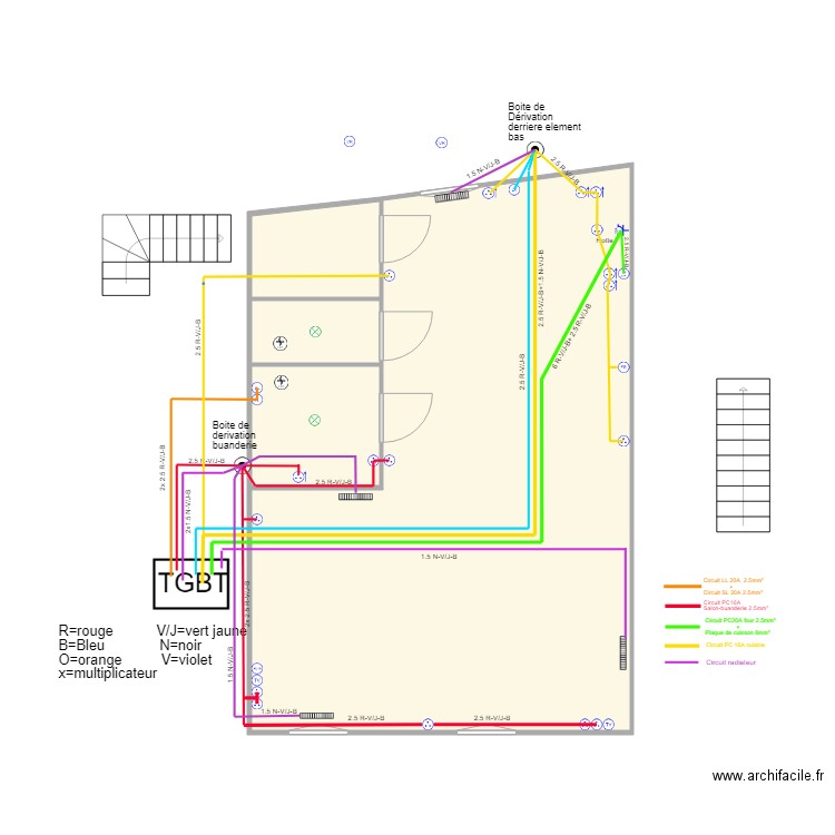 Marie jerome circuit prises Etage 1. Plan de 4 pièces et 58 m2