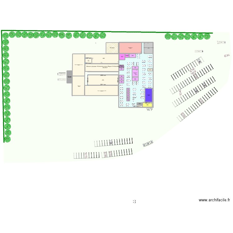 09.24 Plan Masse implantation V6 version haut meublé_David_24_11_18. Plan de 34 pièces et 4125 m2