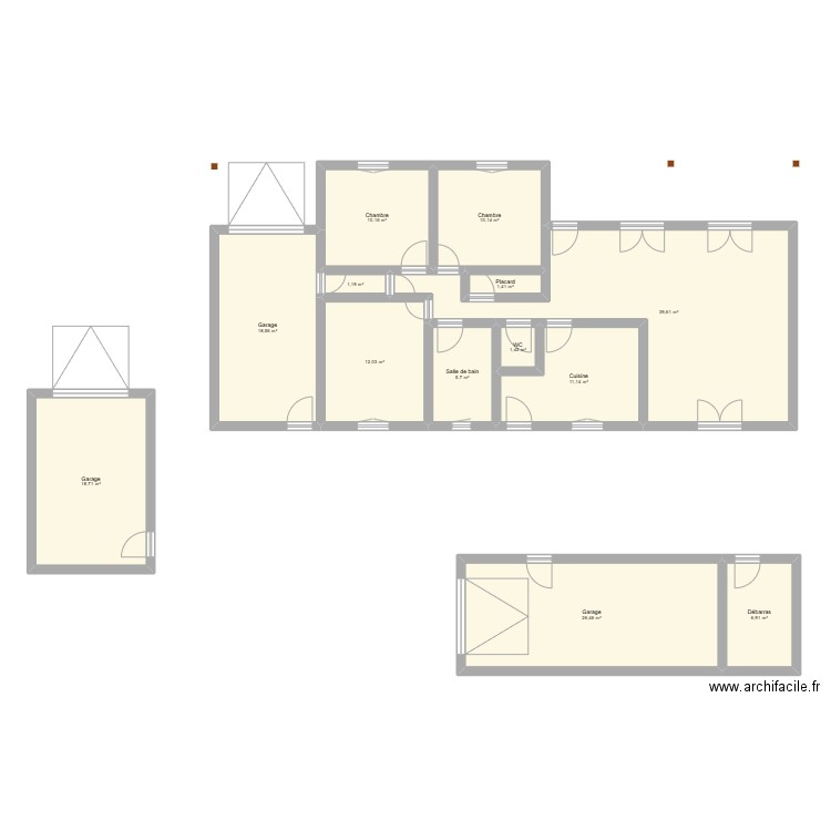 maison plan de masse. Plan de 13 pièces et 163 m2