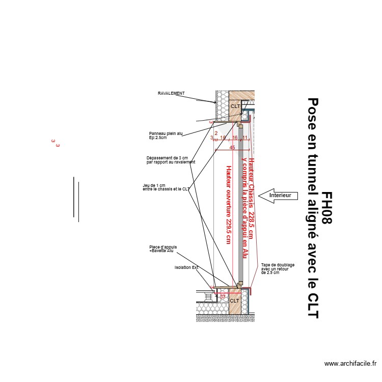 FH08 coupe en hauteur. Plan de 0 pièce et 0 m2