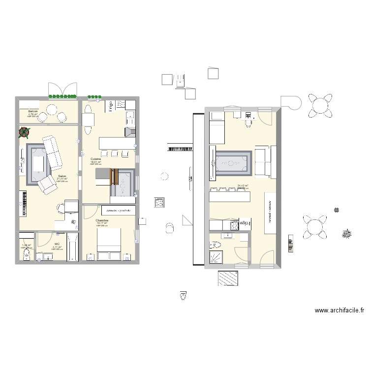 STUDIO 5. Plan de 0 pièce et 0 m2