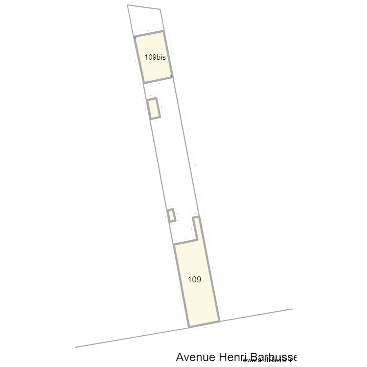 plan de masse 109. Plan de 4 pièces et 181 m2