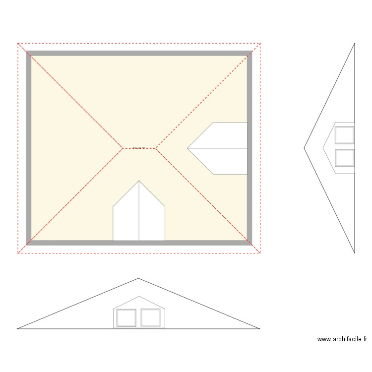 toiture après. Plan de 0 pièce et 0 m2