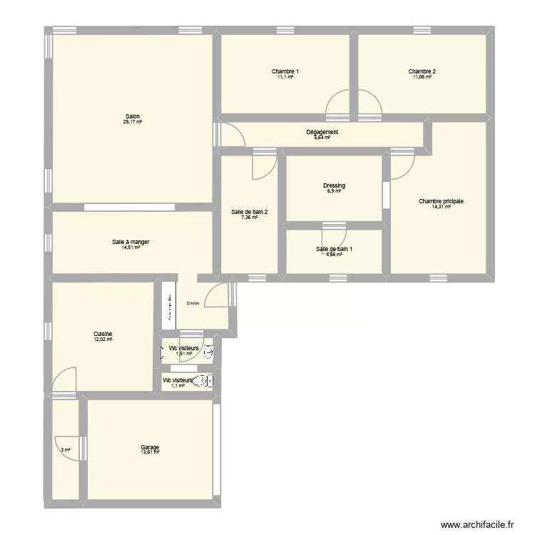 M maison pp 3cres 3. Plan de 14 et 136 m² M maison pp 3cres 3. Plan de 14 et 136 m²
