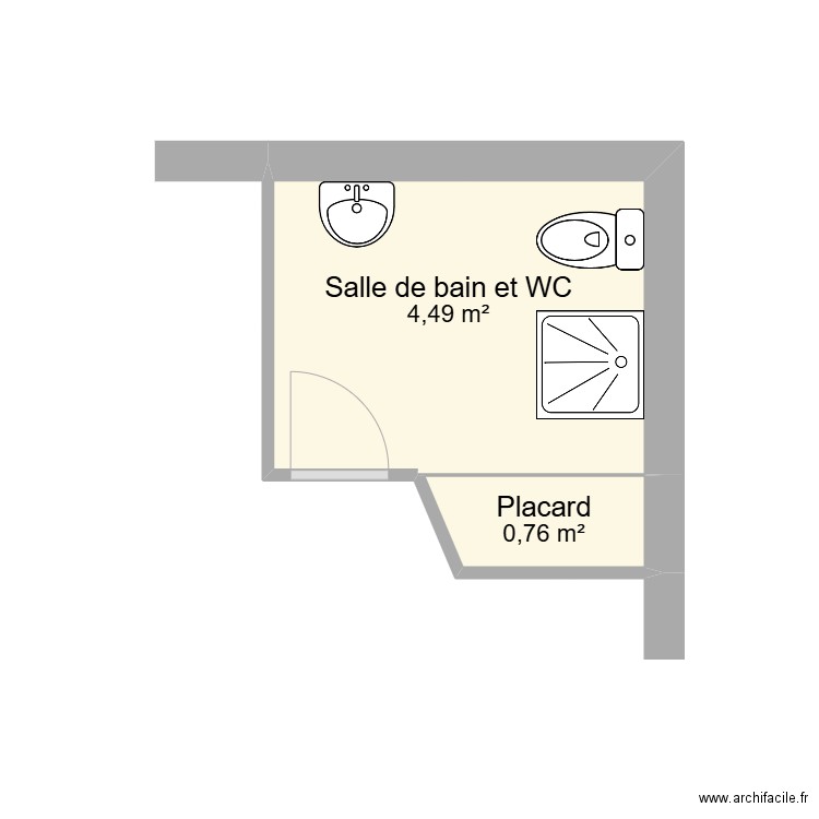 Stretta Adapt. Plan de 2 pièces et 5 m2