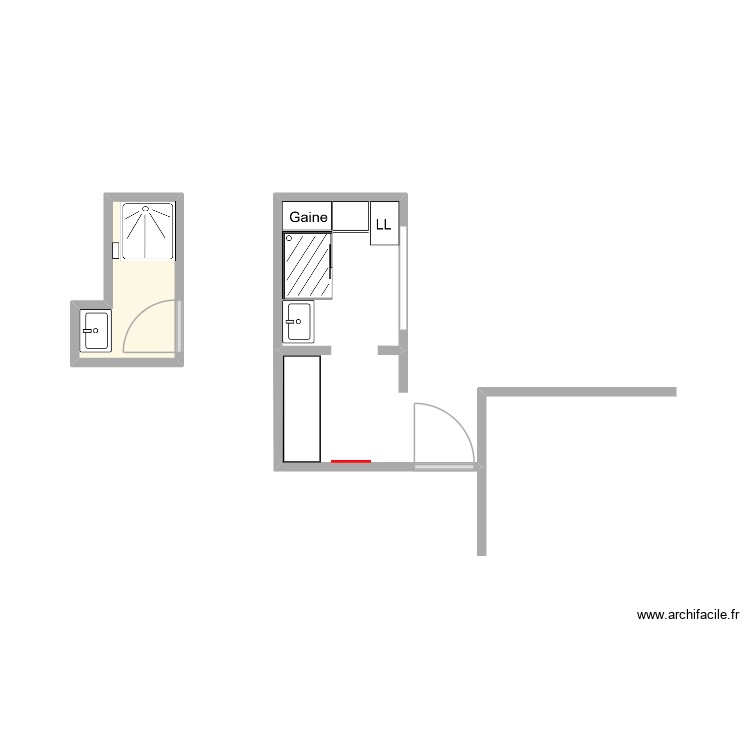 SdB. Plan de 0 pièce et 0 m2