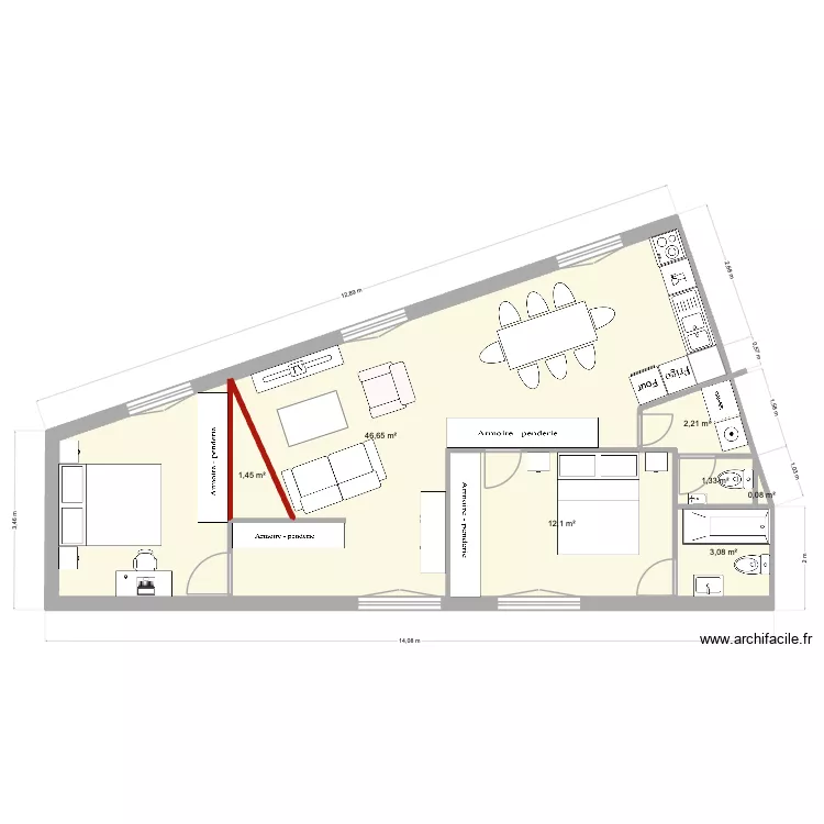 PATIV_R+3 gauche_v1. Plan de PATIV_R+3 gauche_v1. Plan de