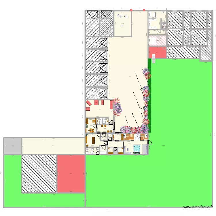 Forchies 2 Garage + Lavoir + Wellness V5. Plan de 46 et 2284 m² Forchies 2 Garage + Lavoir + Wellness V5. Plan de 46 et 2284 m²