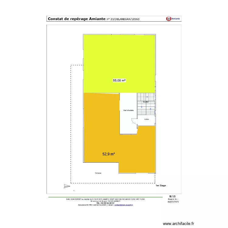 Plan 1er et reparti 2 apparts. Plan de 