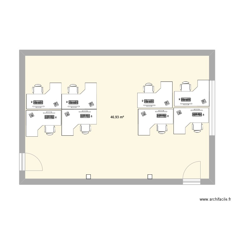 Bureau Tech AQ Op. Plan de 1 pièce et 47 m2