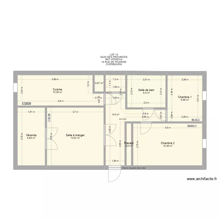 BAT VERSEAU LGT 18. Plan de 