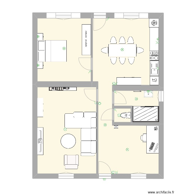 Electricite. Plan de 0 pièce et 0 m2