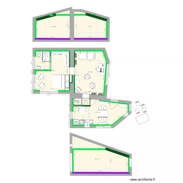 Barcelone T2 Apr&egrave;s. Plan de 