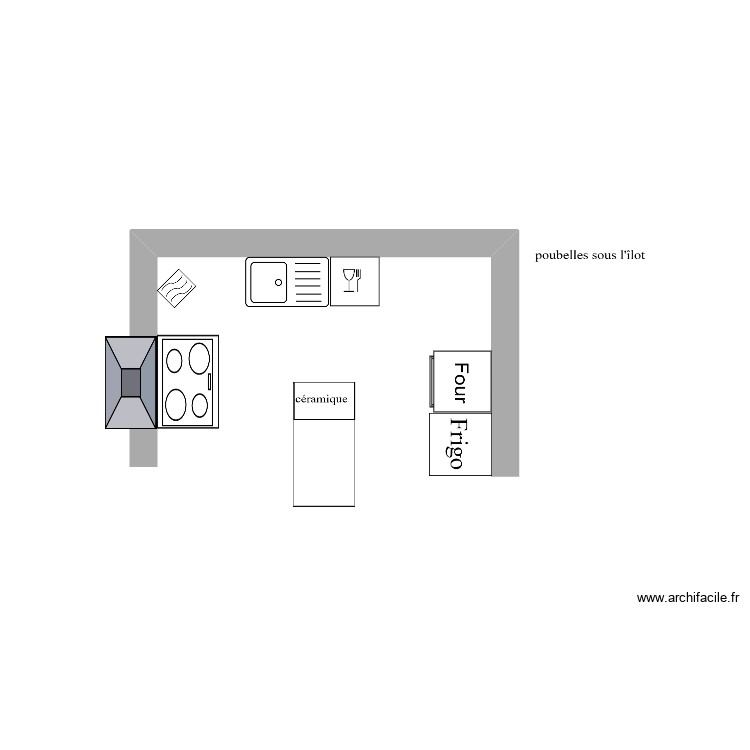 cuisine. Plan de 0 pièce et 0 m2