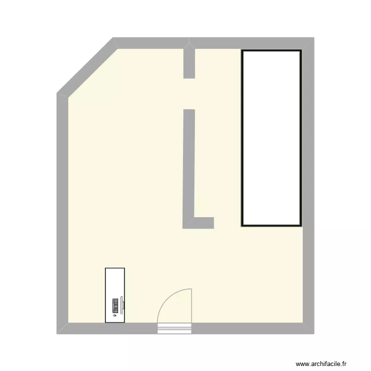 skitruck. Plan de 1 pièce et 34 m²