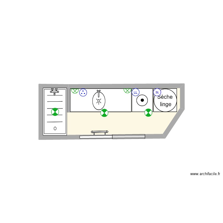 SDB 2025 °. Plan de 0 pièce et 0 m2