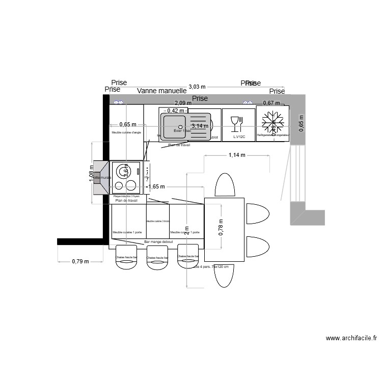 CUISINE 3. Plan de 0 pièce et 0 m2