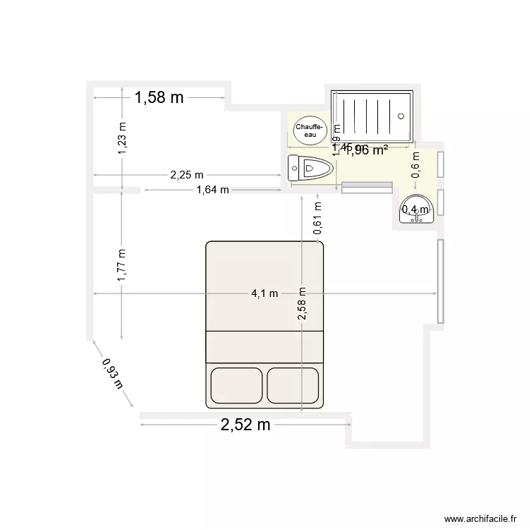 plan5 avec cotation. Plan de 1 et 2 m² plan5 avec cotation. Plan de 1 et 2 m²