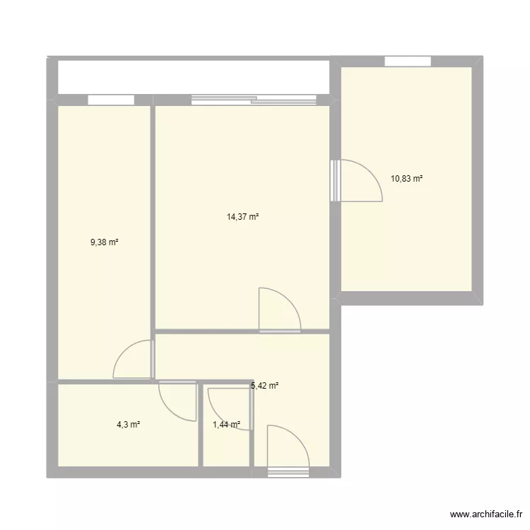 4 sqmantegna AVP. Plan de 6 Pièces et 46 m²