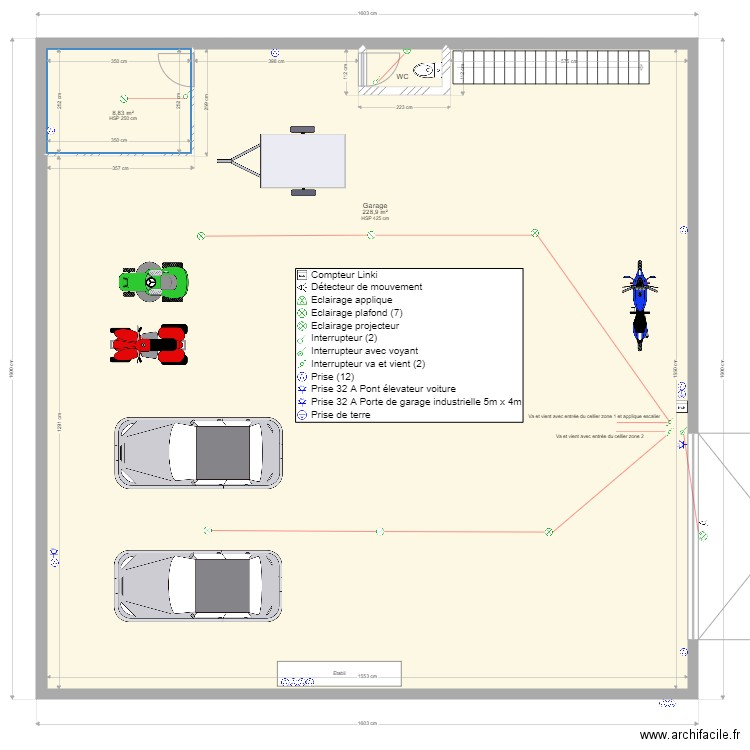 Garage. Plan de 0 pièce et 0 m2