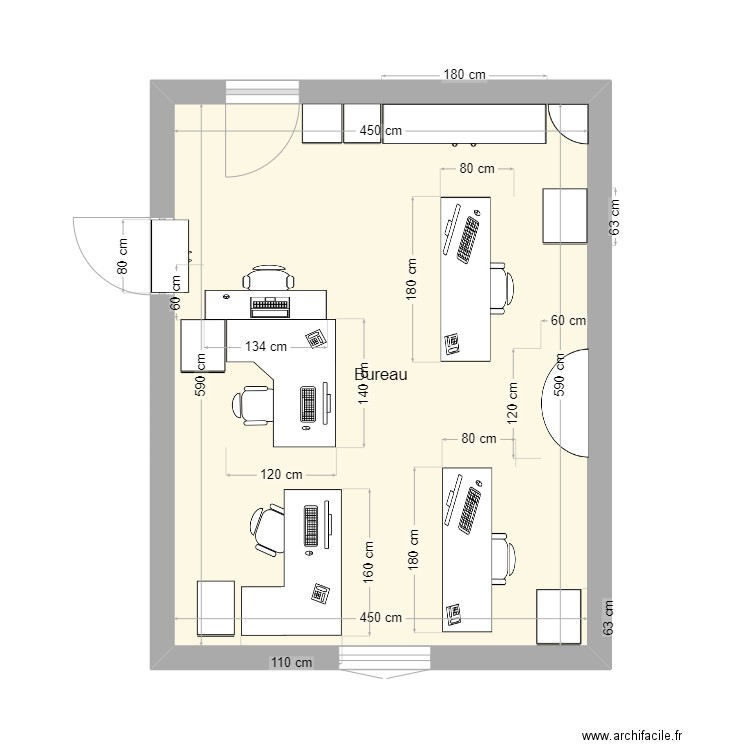 BUREAU SAINT MICHEL. Plan de 0 pièce et 0 m2