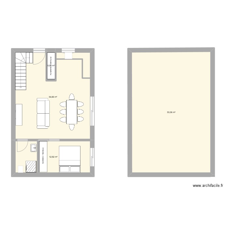 maison a construire. Plan de 4 pièces et 102 m2