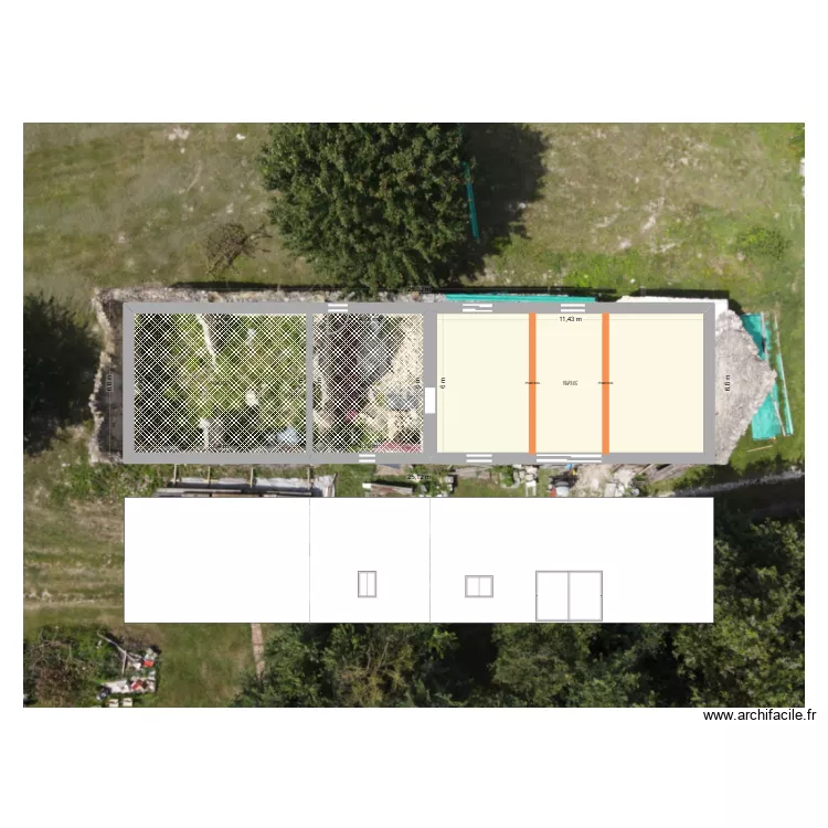 plan projet. Plan de 6  et 284 m²