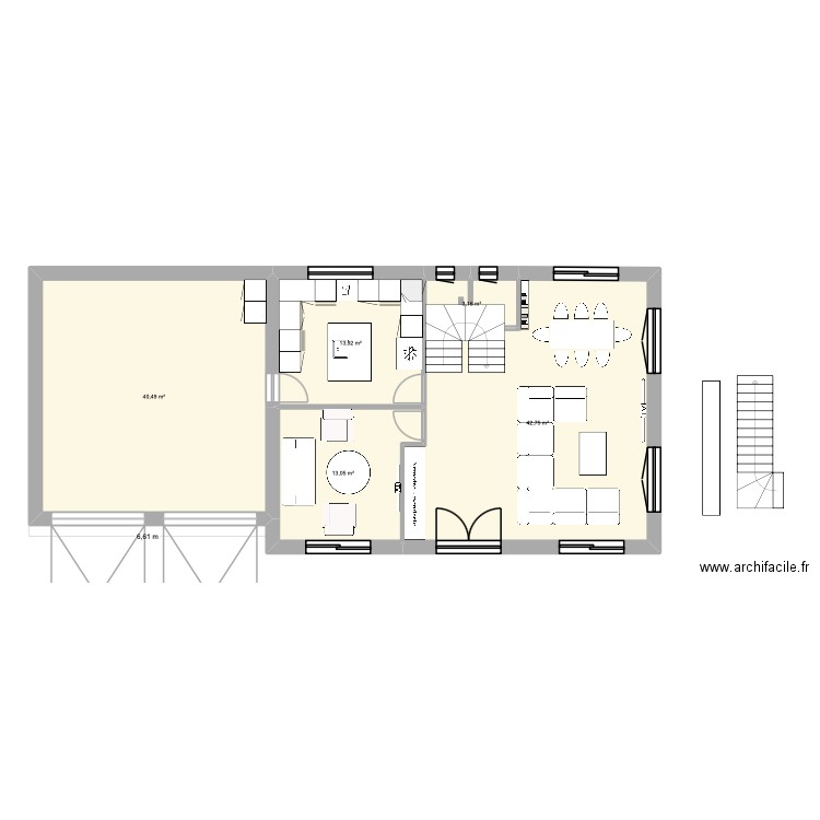 Fatima. Plan de 5 pièces et 113 m2