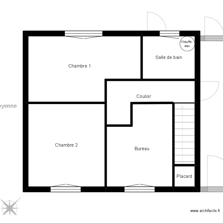 DORIDANT. Plan de 15 pièces et 91 m2