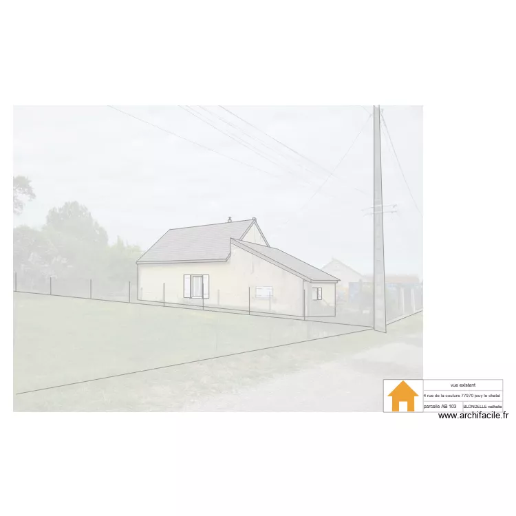 fa&ccedil;ade 3d vue projet. Plan de 