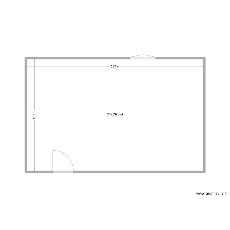 idi. Plan de 1 pièce et 30 m2
