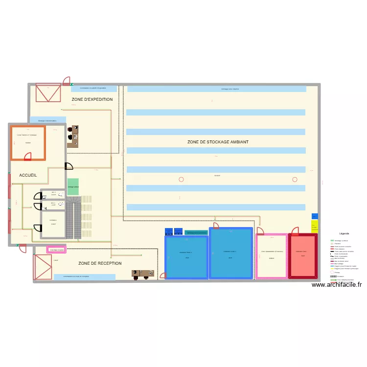 Plan Flux du personnel RDC THERELYS REPARTITION. Plan de 10 et 976 m² Plan Flux du personnel RDC THERELYS REPARTITION. Plan de 10 et 976 m²