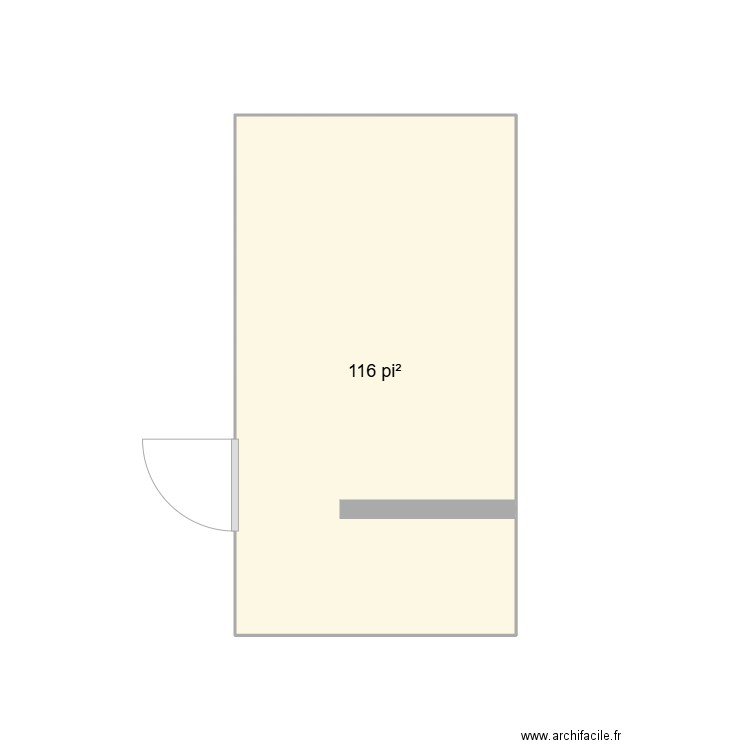 Clinique médical Rawdon. Plan de 1 pièce et 11 m2
