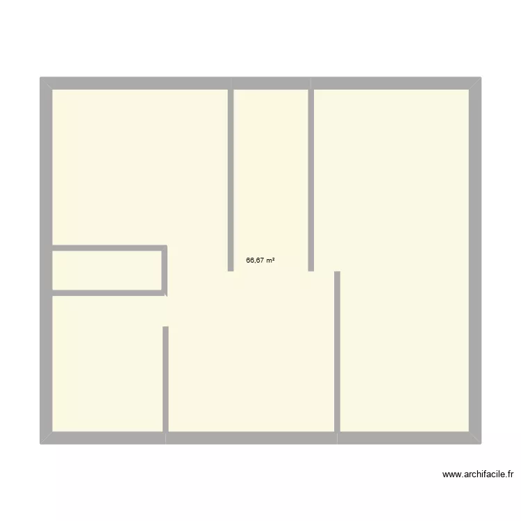 KENNEDY 1ER ET. Plan de 1  et 67 m²