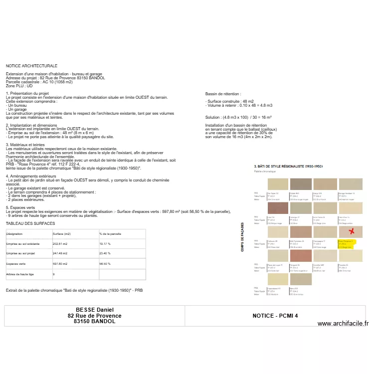 Notice besse. Plan de Notice besse. Plan de