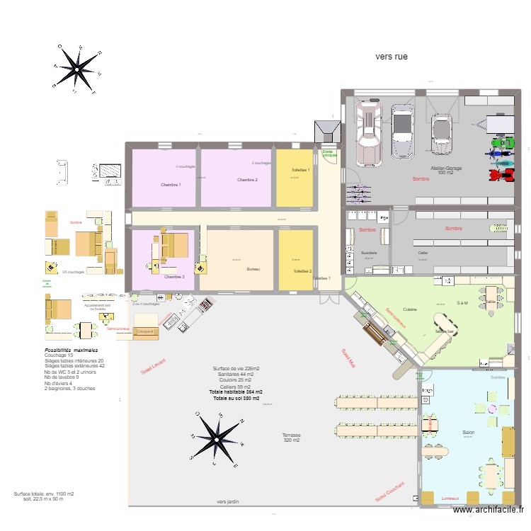 Maison  soleil 10. Plan de 12 pièces et 766 m2