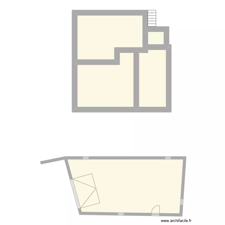 plan CM. Plan de 5  et 124 m²