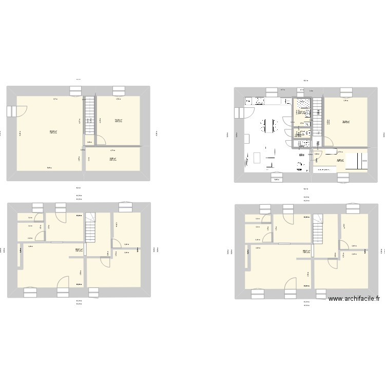 La Gauvenière rdc. Plan de 9 pièces et 235 m2