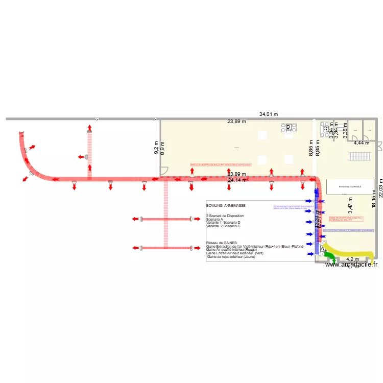 APD  VMC  DOUBLE FLUX THERMODYNAMIQUE  A. Plan de 4  et 418 m²