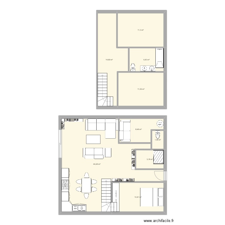 MAISON. Plan de 0 pièce et 0 m2
