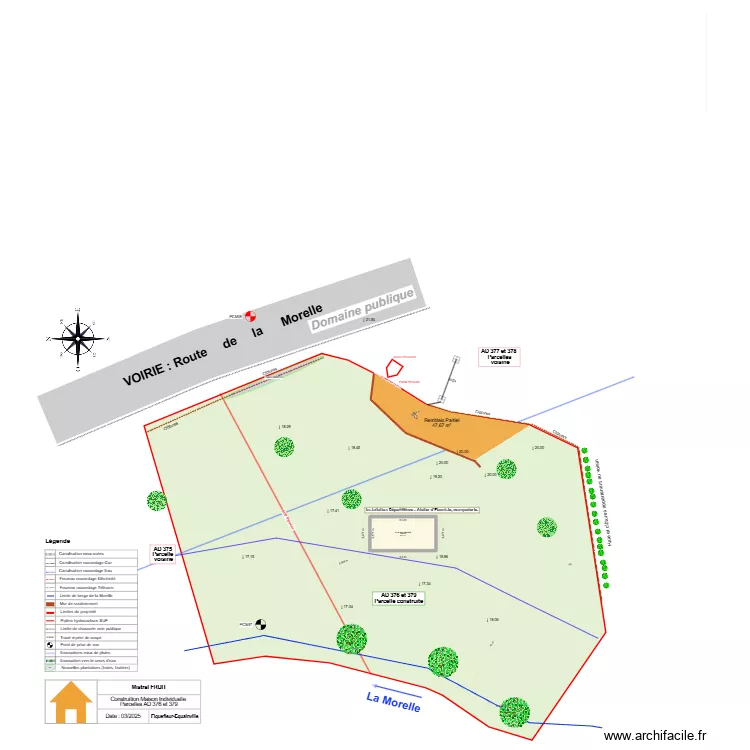 Terrain Provisoir Fiquefleur. Plan de 