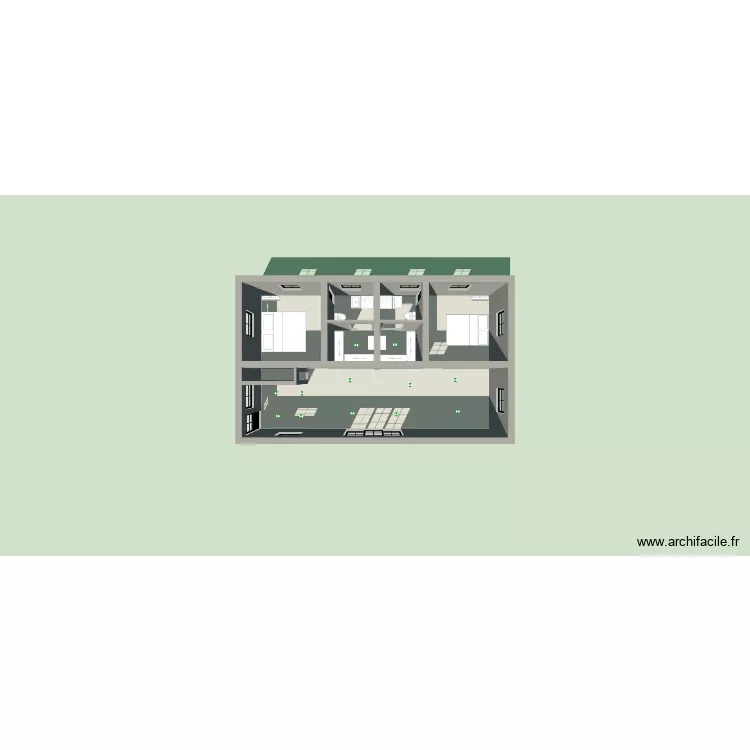 maison. Plan de 7  et 54 m²