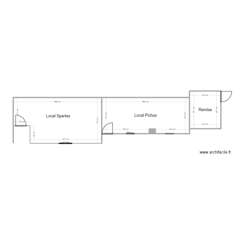 Locaux Ere. Plan de 0 pièce et 0 m2