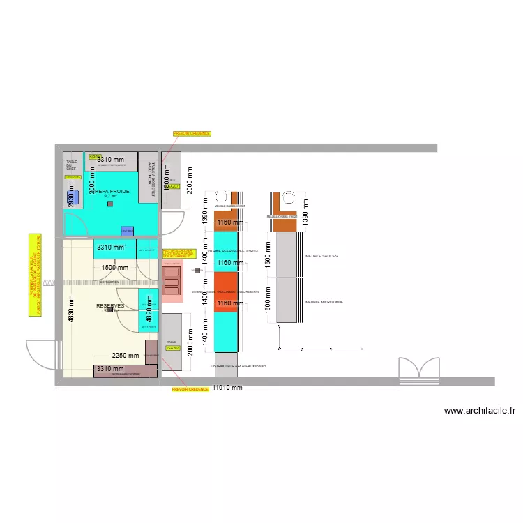 SNACK VIALA 2. Plan de 2 et 26 m² SNACK VIALA 2. Plan de 2 et 26 m²