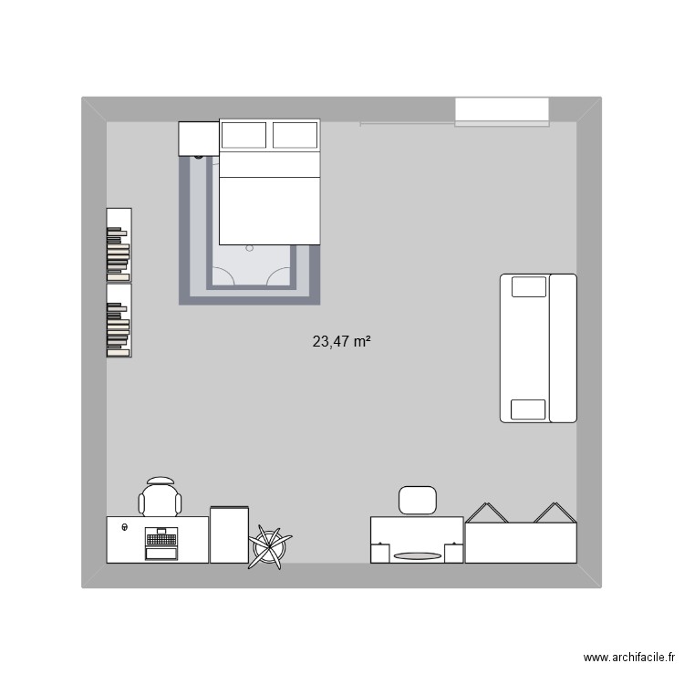 MANON 1. Plan de 1 pièce et 23 m2
