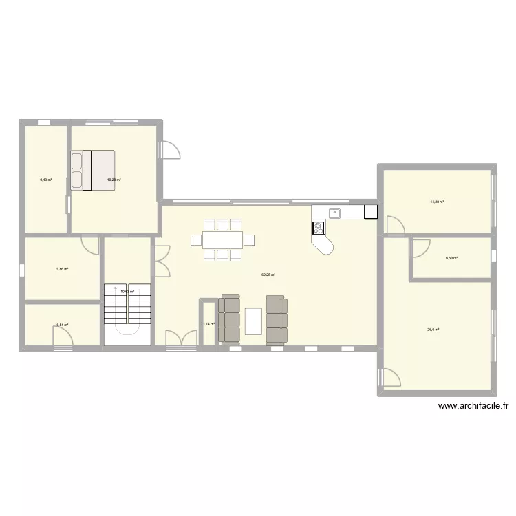korba. Plan de 10  et 167 m²